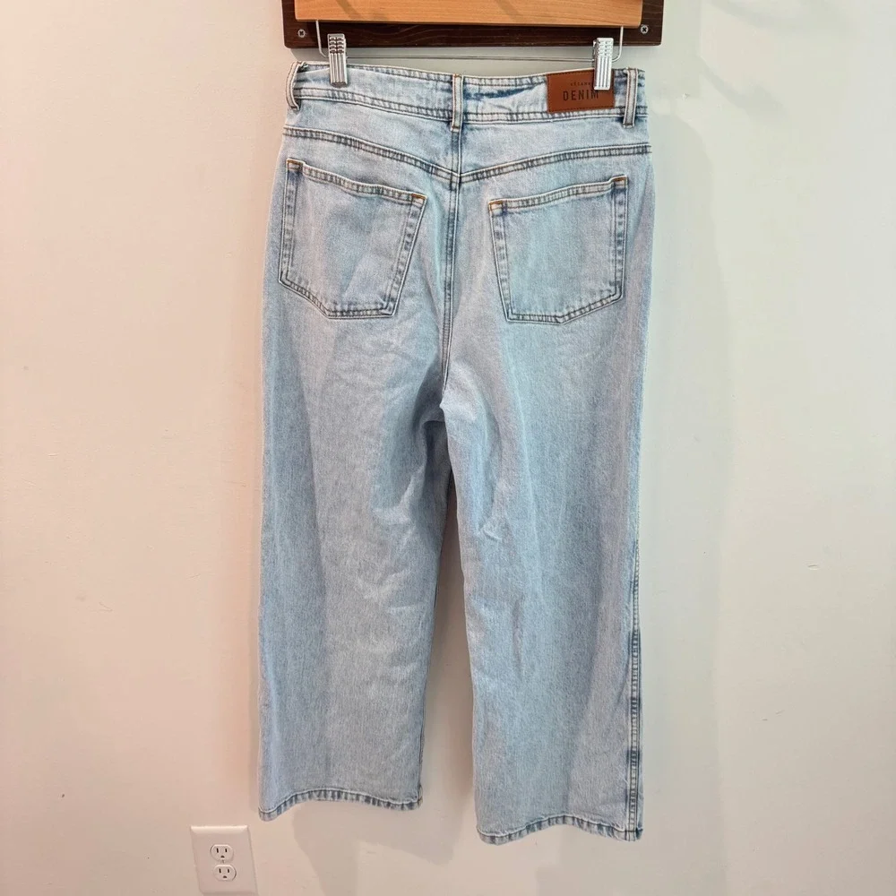 Sezane Denim Light Wash High Waisted Straight Leg Jeans Blue Size 40 FR 8 US